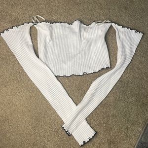 white crop top